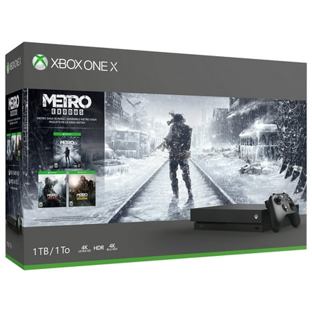 Microsoft Xbox One X 1TB Metro Saga Bundle, Black,
