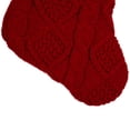 thumbnail image 4 of Northlight Cable Knit with Faux Fur Cuff Christmas Stocking  - 20.5" - Red and White, 4 of 5