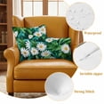 thumbnail image 6 of Outdoor Pillow Covers Pack of 2, Spring Farm Daisy Flowers Waterproof Throw Pillowcase Cushion Cases, Watercolor Floral Green Leaves Decorative Pillow Cover for Couch Sofa Home Bed Patio, 6 of 9