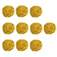 thumbnail image 1 of 10 Pcs de Différentes Boules en Osier Rotin, Jaune, 1 of 8