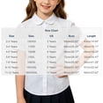 thumbnail image 3 of Mifsaly Girls Uniform Shirts Toddler Kids Back To School Blouses Eyelet Lace Peter Pan Collar Short Sleeve Button Up Shirt, 3 of 9