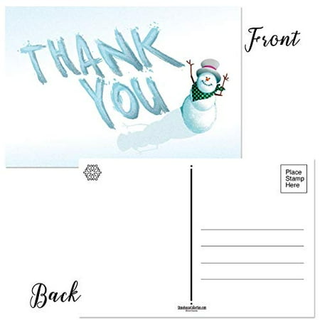 - Holiday Thank You Postcards - 4 x 6 Thank You Postcards - 50 Seasonal Christmas Postcards 17010