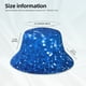 thumbnail image 3 of Fotbe A Blue Glitter Sombrero Tipo Pescador con Estampado – Sombrero de Sol de Algodón de Moda para Playa, Golf, Pesca, 3 of 6