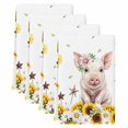thumbnail image 2 of Pig Sunflower Western Kitchen Towels Set of 4, Farmhouse Daisy Garden Floral Absorbent Dish Towels for Kitchen, Microfiber Hand Towel, Quick Drying Tea Towel for Cleaning Decorative Dishcloths, 2 of 7