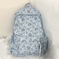 thumbnail image 5 of Floral School Backpack, Lightweight School Bookbag with Drawstring Side Pockets, Portable Laptop Backpack for College Shopping (Style 3), 5 of 10