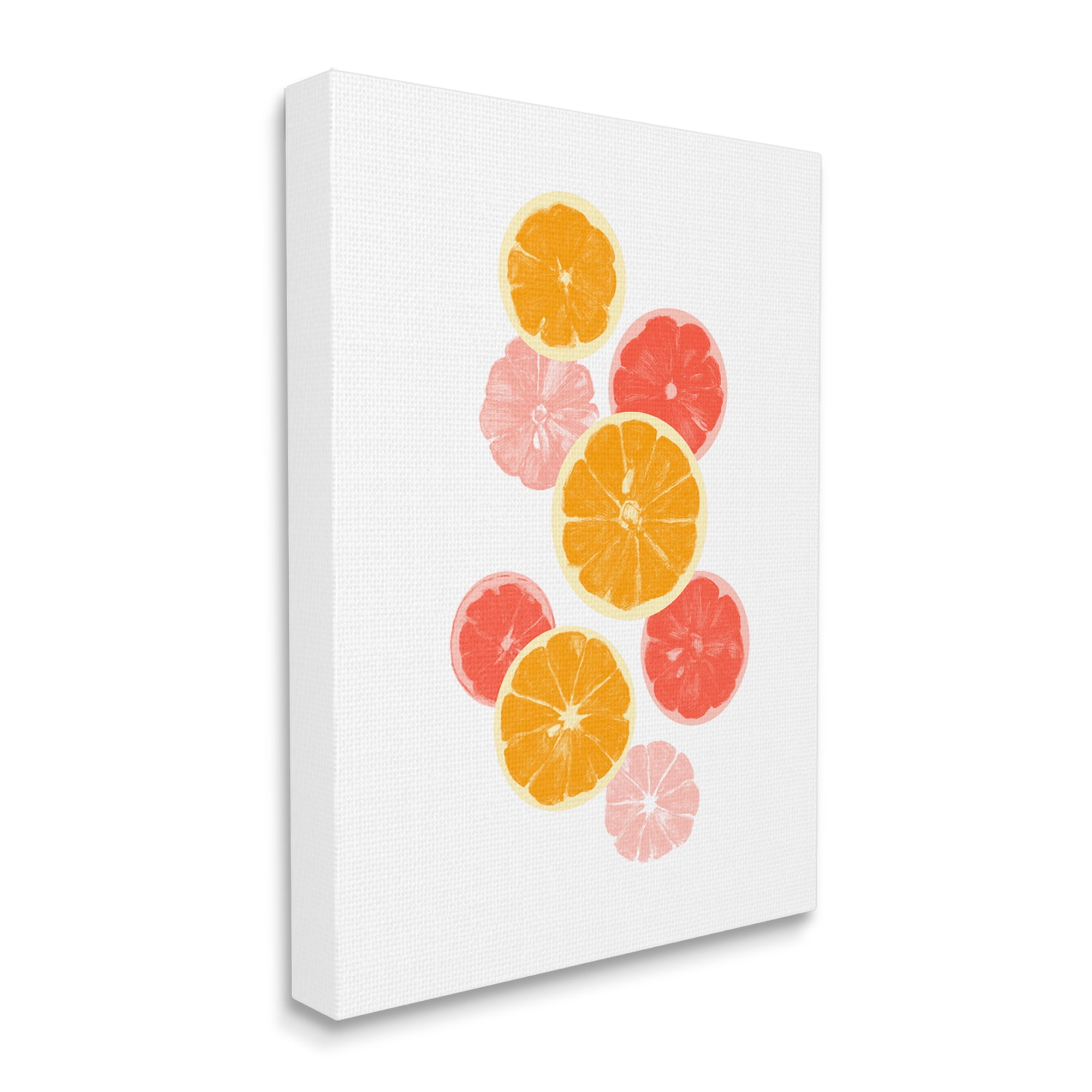 Stupell Industries Mixed Citrus Fruit Slices Casual Summer Kitchen Graphic Art Gallery Wrapped Canvas Print Wall Art, Design by Emma Caroline