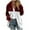 Wine 1, variant on hotojiny Oversized Fleece Jackets for Women Zip Up Collar Comfy Fuzzy Coat Long Sleeve Winter Warm Casual Outerwear