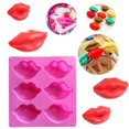 thumbnail image 1 of Moldes de silicona para decorar San Valentín, moldes de silicona rojos para chocolate, moldes de labios, moldes sexys para bodas, moldes grandes, decoración de San Valentín, colección 3D de labios, 1 of 8