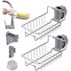 thumbnail image 1 of Soporte para esponja de grifo de cocina, 2 piezas de acero inoxidable, estante de almacenamiento para jabón/esponjas, organizador de fregadero, rejilla de drenaje para fregadero, 1 of 5