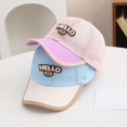 thumbnail image 4 of Toddler Hat Letter Embroidery Boy Sun Hat Adjustable Summer Toddler Boy Hats 2-8 Years Kids Clothes, 4 of 5