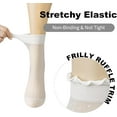 thumbnail image 6 of Zhengup 12 Pairs Women's Sheer Ruffle Socks Nude Stocking Summer Ultra Thin Cool See Through Silk Ankle Socks for Women, 6 of 7