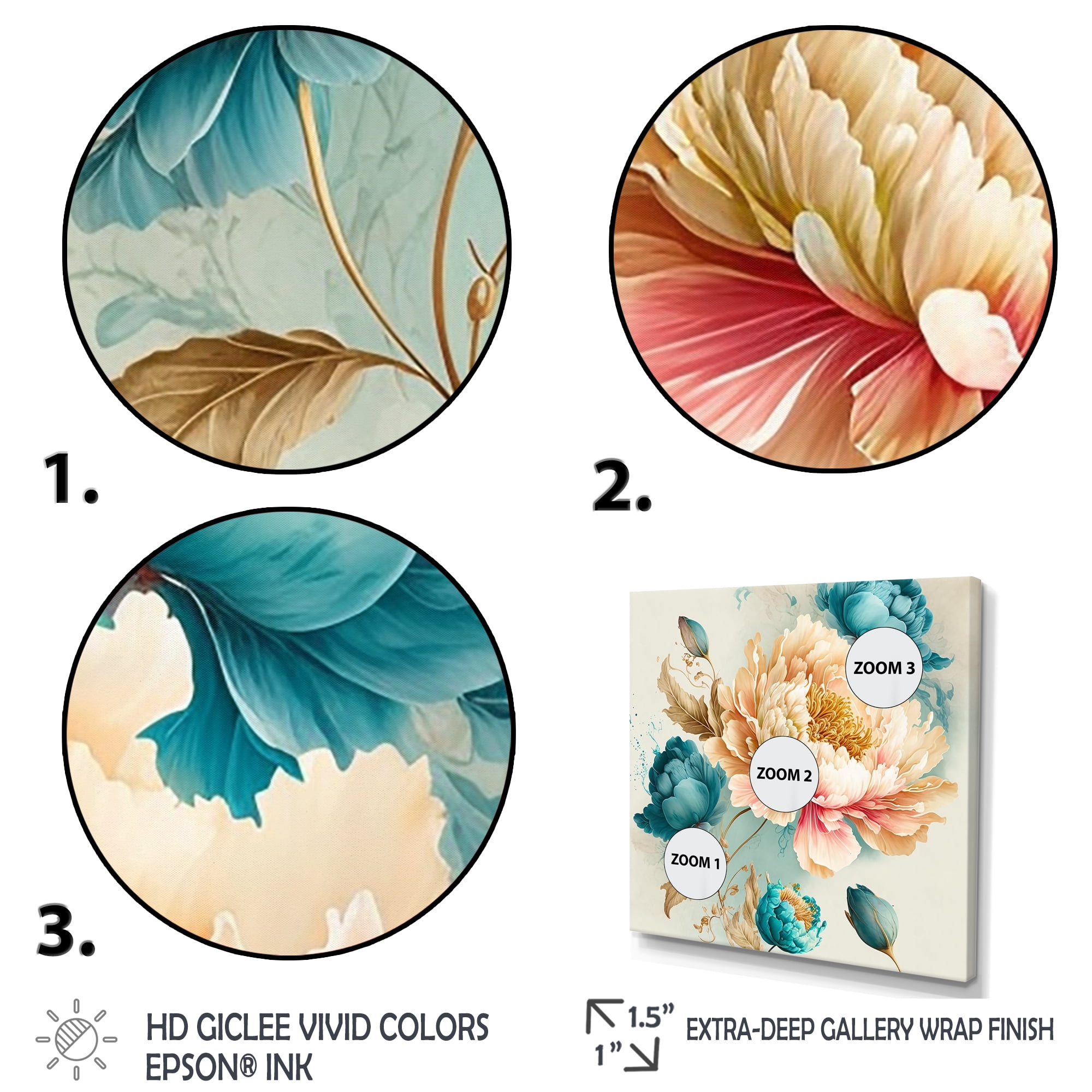 Designart Vibrant Floral Bunch IV Canvas Wall Art