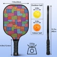 thumbnail image 4 of Pickleball Paddles Set,Pioneer Flower Floral Print Pattern Fiberglass Surface Pickleball Racket Set with 2 Indoor Outdoor Pickleball Balls and Pickleball Bag,Pickle-ball Equipment, 4 of 6