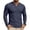 Navy, variant on Mens Muscle Slim Fit T-Shirt Long Sleeve V Neck Soft Stretch Ribbed Knit Henley Casual Tee Shirt