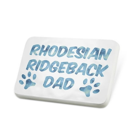 Porcelein Pin Dog & Cat Dad Rhodesian Ridgeback Lapel Badge – NEONBLOND