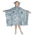 thumbnail image 1 of Marina Decoration Glow in the Dark Blanket Wearable Hoodie for Kids Girls Oversized Woven Fluffy Plush Soft Warm Cozy Flannel Fleece Hooded Sweatshirt with Giant Pocket, 110 x 75 cm Grey Astronaut, 1 of 9