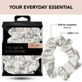 thumbnail image 2 of Kitsch Pro Satin Sleep Scrunchies for Adults, Softer Than Silk Scrunchie Hair Tie, 5 ct, Silver, 2 of 8
