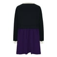 thumbnail image 3 of Midsumdr Womens Fall Dresses 2025 Fashion Casual Patchwork Color Plus Size Sweatshirt Dress Long Sleeve Round-Neck Flowy Mini Dresses, 3 of 6