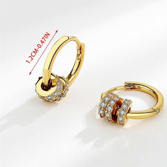 Jewelry VerPetridure Creative Cubic-Zirconia Sil-ver Plating Circles Earrings Stud Earrings Gorgeous Jewelry Earrings For Prom Party Graduation Gift