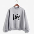 thumbnail image 2 of CEHVOM Femmes Mode Décontractée Imprimé Col Rond Ample Manches Longues Hauts Courts Blouse Chandails Sans Capuche Liquidation, 2 of 5