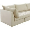 thumbnail image 6 of Meridian Furniture Jacob Cream Velvet Modular Sectional, 6 of 12