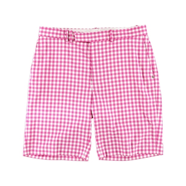 Ralph Lauren Mens Checker Golf Athletic Bermuda Shorts, Rosa, 34 Ralph Lauren islas Bermudas