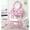 Pink, variant on Blue wooden - Swivel mirror and 3 - drawer storage capacity - Bedroom vanity corner - Organize beauty supplies efficiently