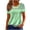 Green 01, variant on Karymi Going Out Tops for Women Striped Short Sleeve T‑Shirt, Crisscross Cutout V‑Neck Casual Tee Top, Hollow‑Out Neckline Casual Basic Top, Versatile for Daily Outings Going Out Tops