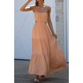 thumbnail image 5 of Women's Y2k Cut Out Backless Maxi Dress Bodycon Long Flowy Dresses Summer Boho Spaghetti Strap Low Cut Cami Dress Clubwear, 5 of 15