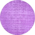 thumbnail image 1 of Ahgly Company Indoor Round Abstract Purple Contemporary Area Rugs, 7' Round, 1 of 4
