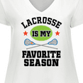 thumbnail image 4 of Inktastic Lacrosse Is My Favorite Season Women's Plus Size V-Neck T-Shirt, 4 of 5