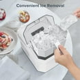 thumbnail image 5 of Auseo Portable Ice Maker Countertop, 2 Sizes S/L, 9 Bullet-Shaped Ice in 8 Mins, with Ice Basket/Scoop/Handle, Self-Cleaning, 26Lbs/24H, for Home/Office/Bar/Party (White), 5 of 7