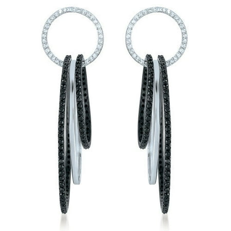 CZ Collections Large Circle Cubic Zirconia Earrings