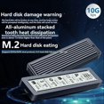 thumbnail image 2 of M. 2 NVME/NGFF SATA SSD Enclosure with Display Screen Intelligent Digital Health Detection USB3.2 Gen2 Type-C 10Gbps, 2 of 4