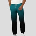 thumbnail image 2 of KeShDi Sweat Pants for Men Wide Leg Pants Men Men Print Fashion Casual with Pockets Elastic Waist Long Pants Sweatpants Trousers Light Blue XL, 2 of 5