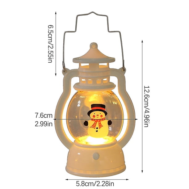 Linterna de decoración navideña, lámpara Led pequeña de aceite portátil, linterna luminosa, diseño de escena de regalo