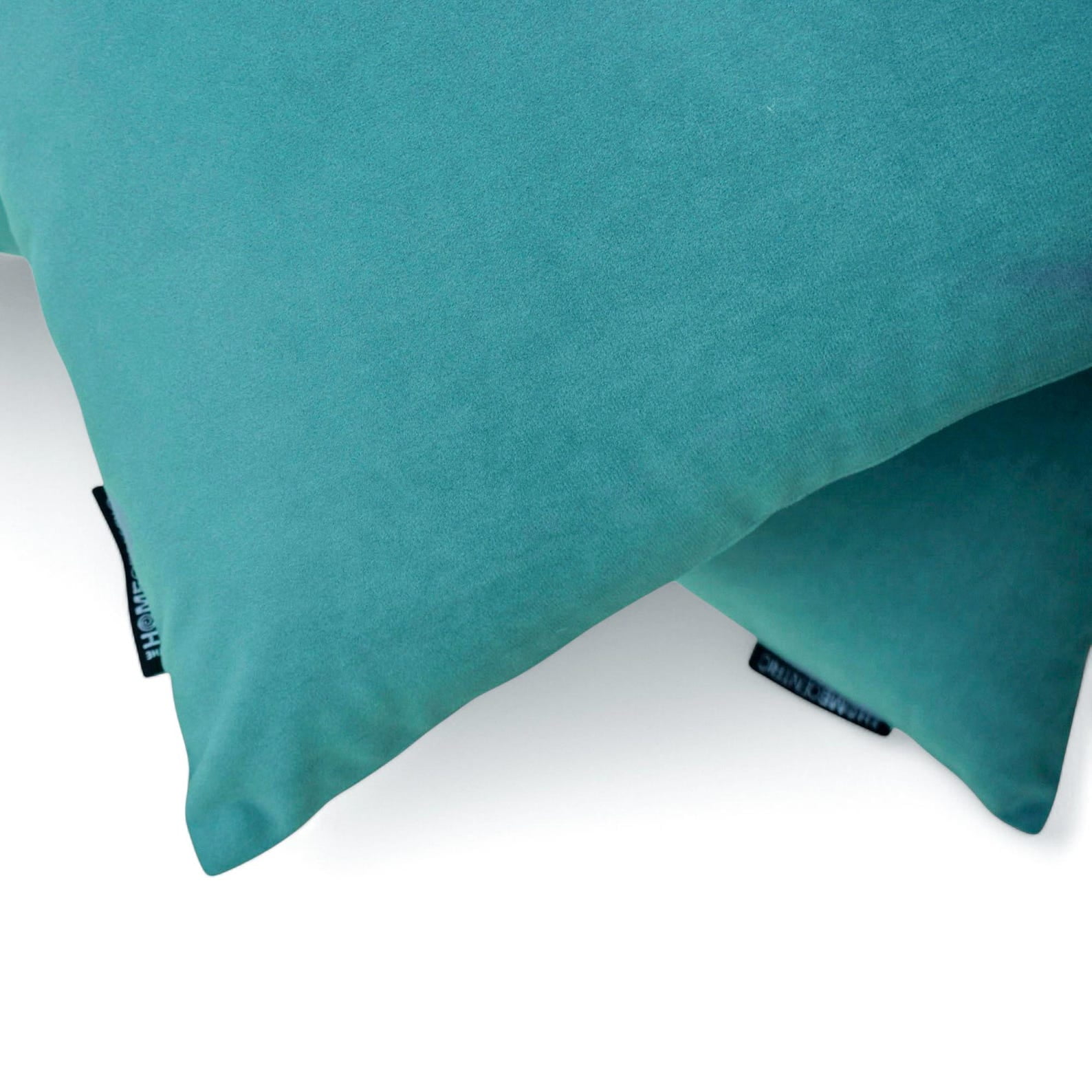 Aqua Luxury Throw Pillow Covers 18"x18" | Pack of 2 Modern Plain Velvet Cushion Cover | Solid Color Pillowcases for Couch, Sofa Bedroom & Living Room, Modern Home Décor - Aqua Velvet