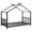 Black#B, variant on SESSLIFE House Bed with Fence, Wood House Bed, Floor Bed Frame, Twin Canopy Bed for Bedroom, No Box Spring Needed (Gray)