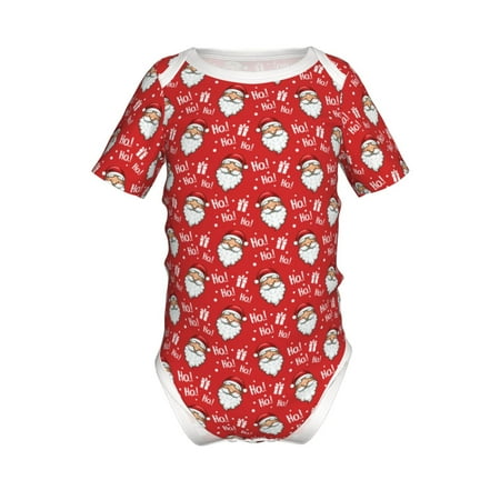 

Coaee Merry Christmas Santa Claus A for Soft Baby Short-Sleeve Bodysuit Baby Climbing Clothes Baby Girls Boys Bodysuit Romper-2 Years
