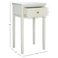 thumbnail image 3 of SAFAVIEH Abel Solid Rustic Nightstand with Storage Drawer, Shade White, 3 of 11