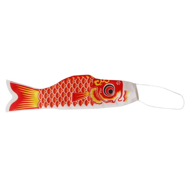 Manga de viento japonesa con serpentina para carpas, manga de viento para cometas, manga de viento para niños 15cm rojo