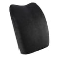 thumbnail image 2 of Memory Foam Office Pillow for Lower for back Adjustable Strap Black Plush, 2 of 7