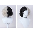 thumbnail image 4 of Peluca Blanca Y Negra, Disfraz De Cosplay, Pelo Sintético Para Mujer, Pelo Corto Para Juego De Rol Para Cosplay, Fiesta De Navidad Y Halloween Advancent CE007669-01, 4 of 6