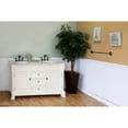 thumbnail image 2 of Mid-Century Double Sink Vanity 60 Inch, Cream White Bathroom Vanity, Wood Vanity with Drawers, 2 of 7