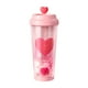thumbnail image 1 of Botella de agua con forma de corazón, botella para beber, taza de té a prueba de fugas para senderismo, fiesta y ciclismo rosa, 1 of 8