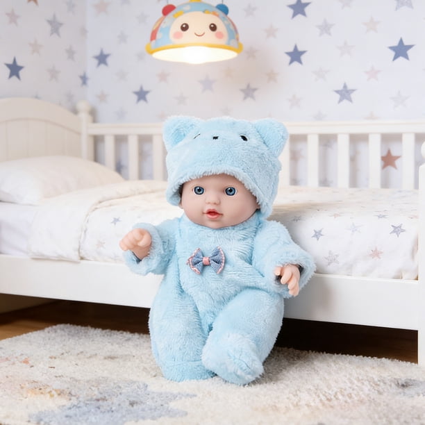 Juguetes de piscina, juguetes para bebés, juguetes para niños pequeños Muñeca infantil de vinilo de 10 pulgadas Muñeca infantil de plástico suave Juego de muñecas de juguete para casa Regalos para niñ