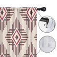 thumbnail image 4 of Blackout Kids Curtains,Beige Geometric Diamond Striped Pattern Childrens Insulated Curtains Set Of 2,Bedroom Essentials,Toddler Room Decor 42x84in(106x213cm), 4 of 5