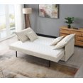 thumbnail image 5 of Elisea Beige Fabric Sleeper Sofa w/2 Toss Pillows - Stylish & Functional, 5 of 9
