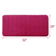 thumbnail image 4 of PiccoCasa Memory Foam Thin Absorbent Bath Mat, Burgundy 32" x 20"/80 x 50cm(L*W), 4 of 6