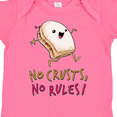 thumbnail image 4 of Inktastic No Crusts, No Rules- silly PB&J sandwich on the loose Boys or Girls Baby Bodysuit, 4 of 5